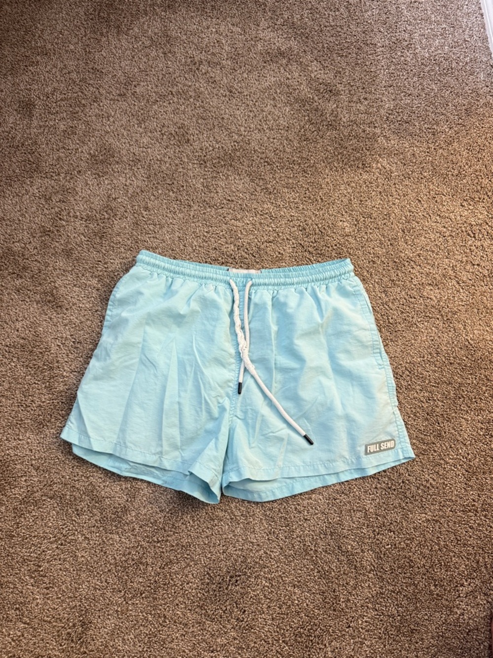 Full Send Light Blue Men's Swim Trunks